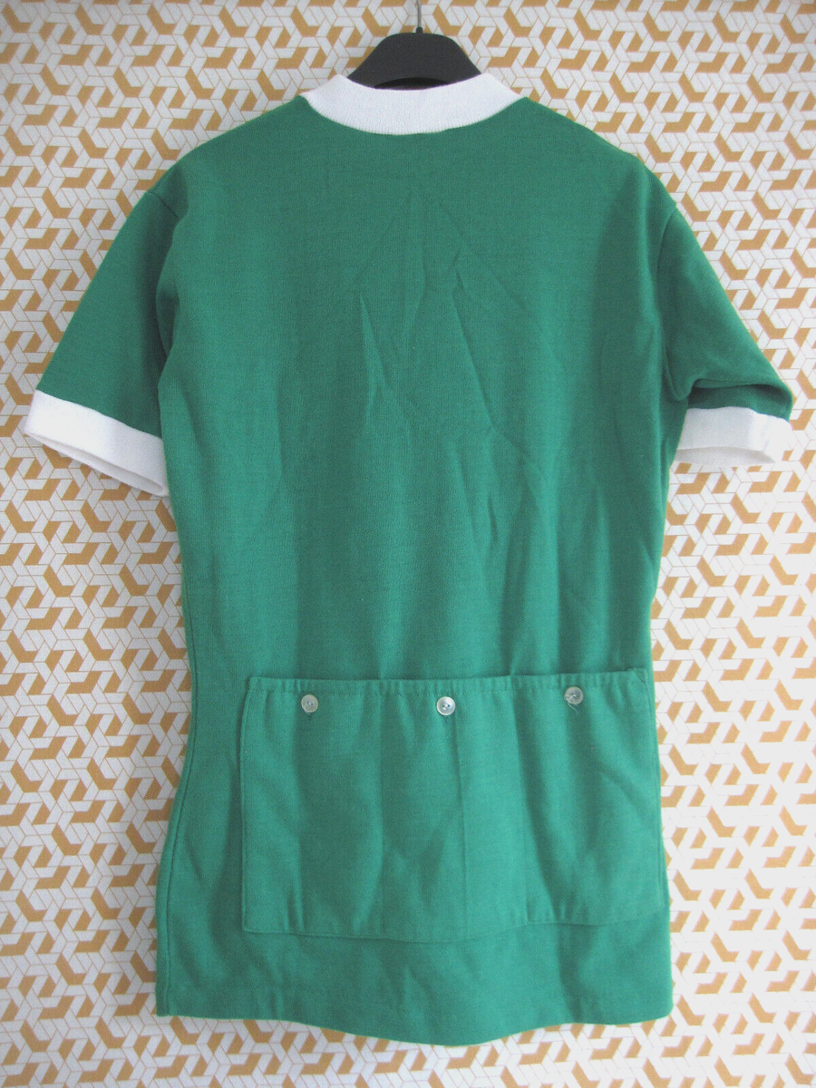 Maillot Cycliste Le Coq Sportif Acrylique 70'S vert vintage shirt - 4 / L