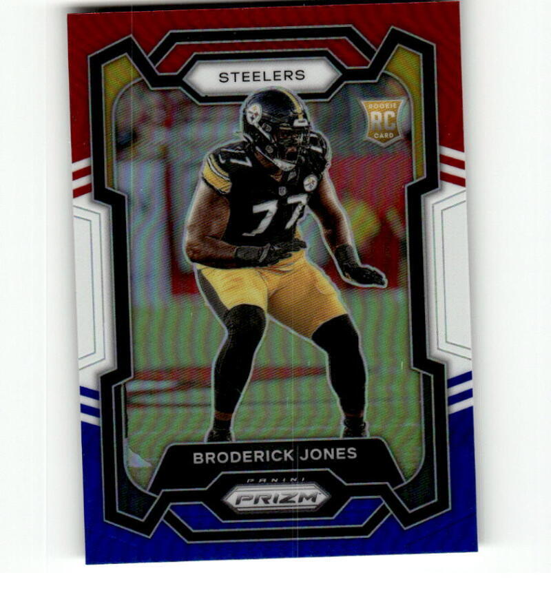 2023 Panini Prizm Prizm Red White Blue #385 Broderick Jones