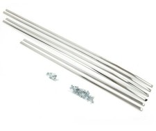 New Mgb Chrome 6 Piece Body Side Moulding Set 1962-1980 Perfectly Curved To Fit