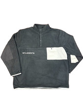 Students Golf Men's Take Flight Outerwear Fleece Pullover Black White Size M