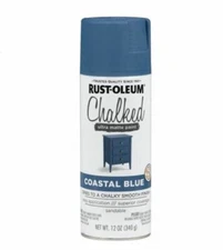Rust-Oleum 302598 Series Chalked Ultra Matte Spray Paint, 12oz, Coastal Blue
