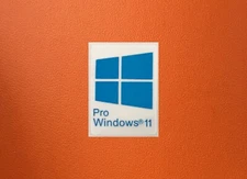 1 PCS Sticker for window 11 Pro Badge Logo Decal Cyan Color 16mm x 23mm