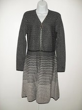 Womens Masseys Black Gold Zip Up Sweater Dress Size: M NEW Holiday