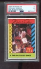 1990-91 McDonald's The Blocked Shot #2 Michael Jordan PSA 3 Graded Card 90 NBA