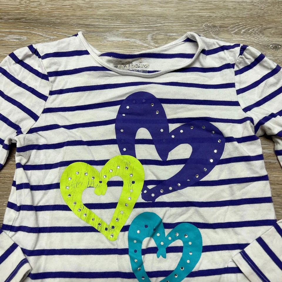 Camisa JUMPING BEANS Estampado Gráfico Manga Larga Blanco/Azul Rayas Niño Talla 6 Foto 4 de 4