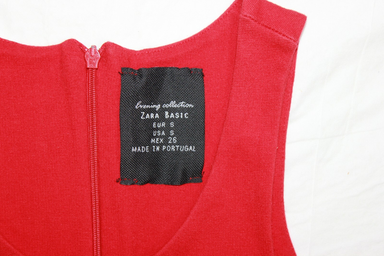 Zara Basic Evening Collection Red Mini Dress Plea… - image 2