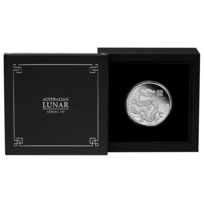 2024 1 oz Perth Mint Lunar Dragon Proof Platinum Coin - Series III