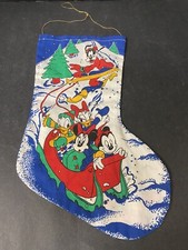 Vintage Disney Christmas Stocking Cotton 16 M...