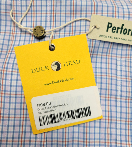 $108 New DUCK HEAD Shelton Button Shirt Men's XL Multicolor Check PERFORMANCE - Picture 6 of 7