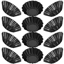12 Pezzi Stampo per Crostata all'Uovo Vassoio per Muffin Tartlet Lattine Stampi Mini per Cottura