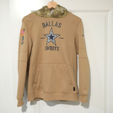 Nike Dallas Cowboys Youth Khaki 2019 Salute to Service Therma Pullover Hoodie L