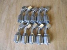 10 PK Genuine Parker Hydraulic Hose Fittings 13743-8-8 FJIC 37 (45 degree elbow)
