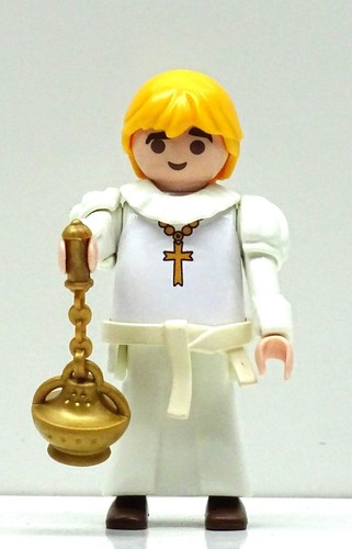 Pastor Párroco Espiritual Sacerdote Blanco A Playmobil Iglesia Monja Custom