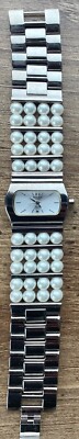 Omax Watch Ladies Crystal Waterproof Wrist Watch PE0004 w/New Battery WORKING!