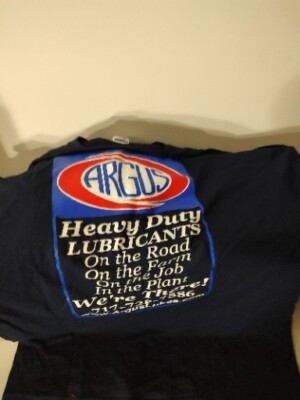 Argus Lubricants XL Tee Shirt NWOT