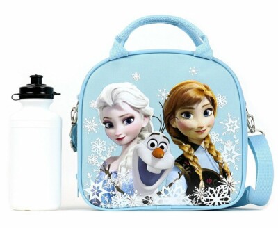 Disney Frozen Elsa & Ana Insulated Lunch Box School Bag - Baby Blue