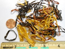 dark light brown yellow elastic Rubber Band Braiding Hair pony tail holder Jumbo