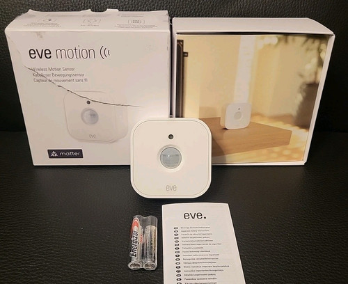 Eve Motion (matter) - Smart Wireless Motion Sensor With Light, IPX3 Water NewOBx - Picture 1 of 11