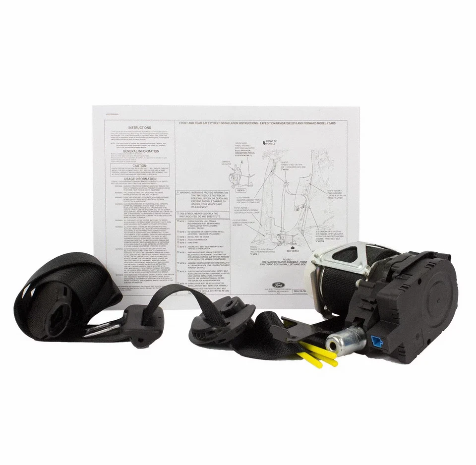 Cinturón de seguridad derecho genuino Lincoln Navigator 18-20 regazo y retractor JL7Z-78611B08-AC Foto 4 de 4