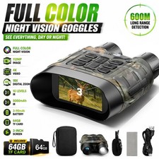 4K Full Color Night Vision Goggles 112MP Binoculars Night Vision&18XZoom Hunting