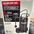 Everbilt Cast Iron Sump Pump 3/4 HP 5150 GPH Float Switch 115V 1-1/2" — photo 1