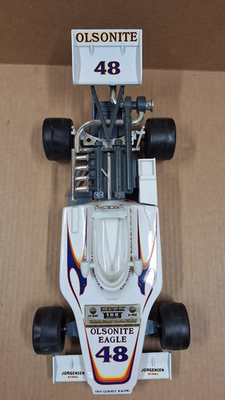 BEAM 100　OLSONITE EAGLE 48バーボン ウイスキー Jim Beam Bobby Unser Gurney Eagle Racing Indy Car Decanter Bottle
