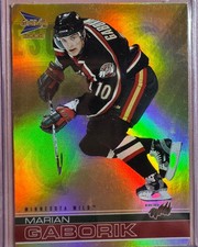 2001-02 Pacific Prism Gold McDonald's Marian Gaborik #20 NHL Hockey