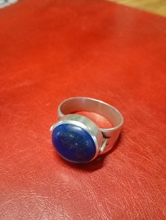 Grosse chevalière en Argent massif et un Lapis Lazuli authentique ! 18 32 g