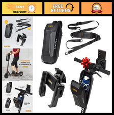 Waterproof EVA Hard Shell Storage Bag, Phone Holder 90" Strap for E-Scooter