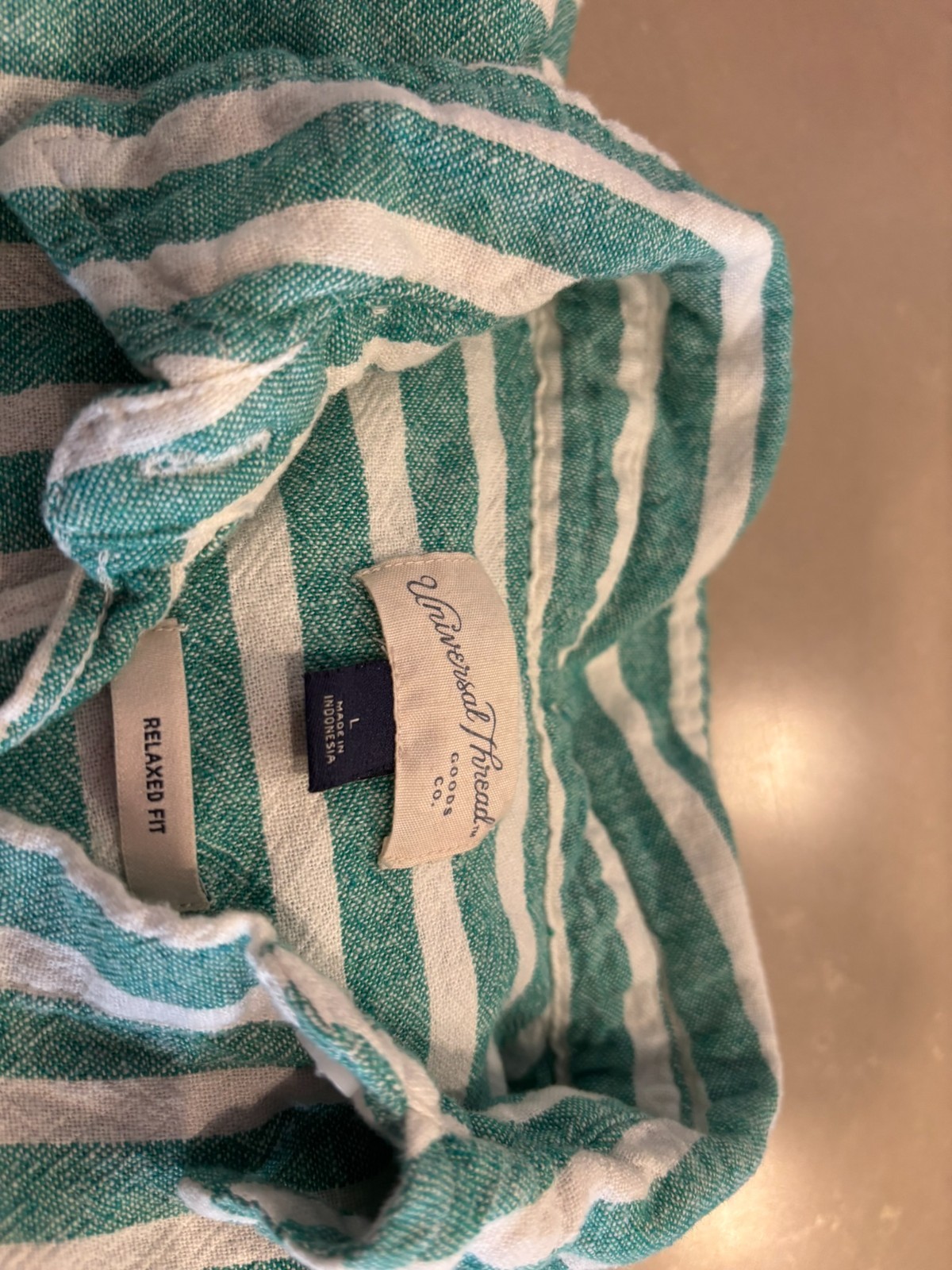 Universal Threads Linen Striped Button Down Shirt… - image 3