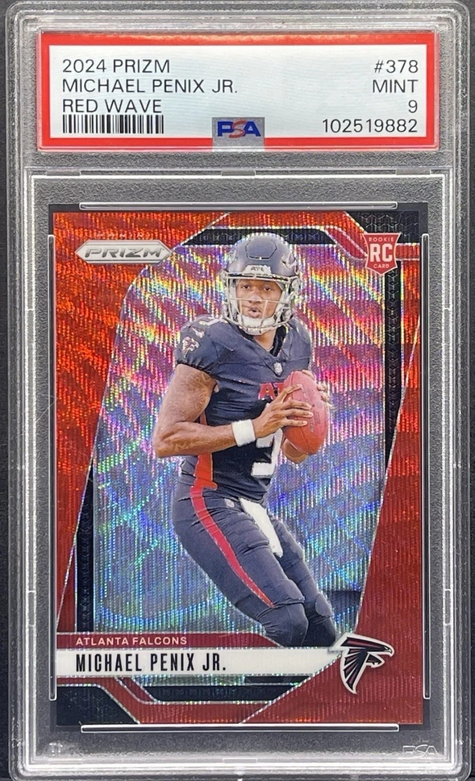 2024 PANINI PRIZM RED WAVE #378 MICHAEL PENIX JR. ROOKIE CARD RC /149 PSA 9 MINT