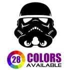 Star Wars Stormtrooper Decal 2" , 3" , 4" , 5" , 6" , 8" ,  10"  Choose Color