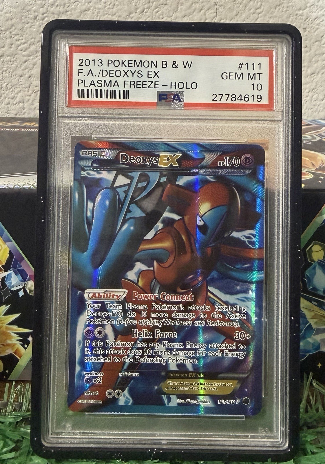 PSA 10 DEOXYS EX 111/116 | Plasma Freeze Full Art Pokemon Card pop 34