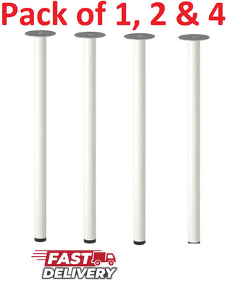 IKEA ADILS weißer Stahltisch/Schreibtischbein 70 cm - robust, stilvoll & nagelneu