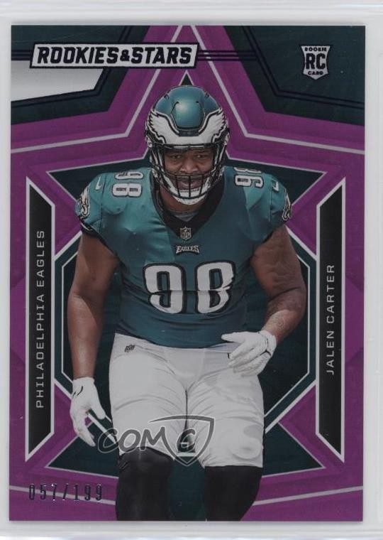 2023 Panini Rookies & Stars Rookies Purple 57/199 Jalen Carter #148 RC 12dh