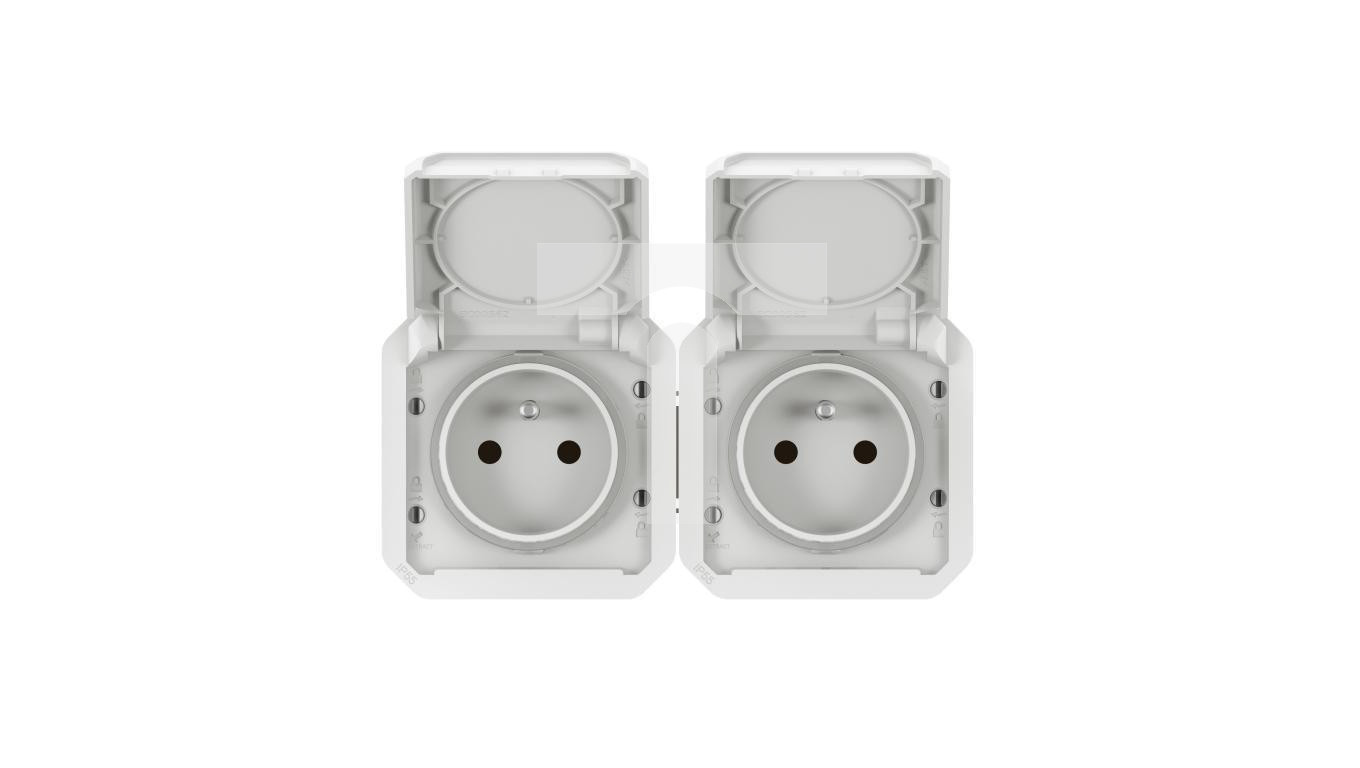 NEW PLEXO 55 Female 2x2P+Z Horizontal 16A - 250V AC White 069642L /T2UK