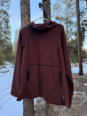NEW Melanzana Women s Large V2 Micro Grid Hoodie Color: Bark