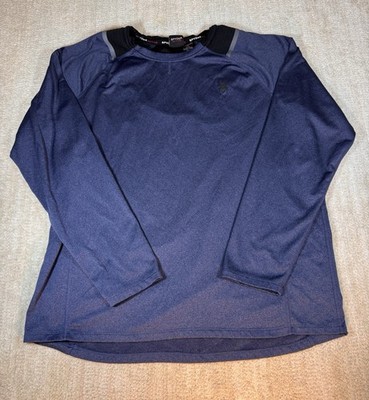Spyder Active Pullover Sweater Performance Mens Large Blue Long Sleeve
