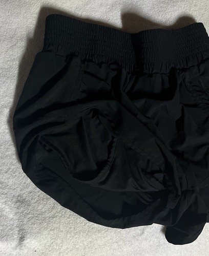 Pantalones Cortos Para Mujer Cintura Alta Atléticos Correr Entrenamiento Talla Grande Bolsillo Interior Calzoncillo - Imagen 6 de 7