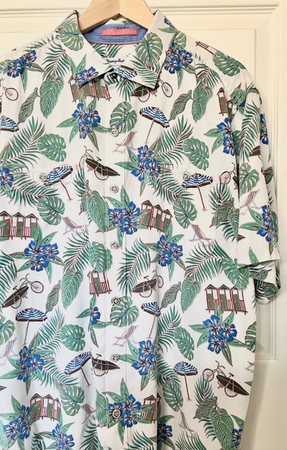 Tommy Bahama BICYCLE BEACH ALOHA Hawaiian Shirt XL
