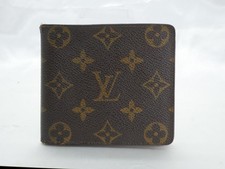 Auth Louis Vuitton Monogramme Porte Monnaie Portefeuille Bifold Marron PVC To...
