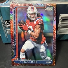 2025 Topps Chrome Football Leather Mack Hollins New England Patriots