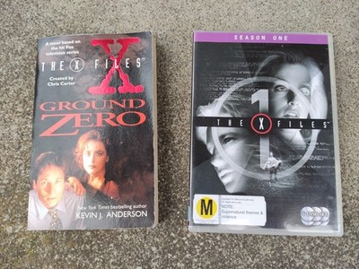 X-files Bundle Deal: Ground Zero by Kevin J. Anderson 1996 And Season 1 Dvd