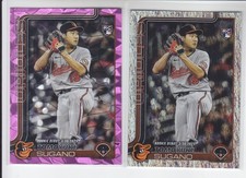 2 - 2025 Topps TOMOYUKI SUGANO RC Pink Diamante + Holo FOil Orioles US55
