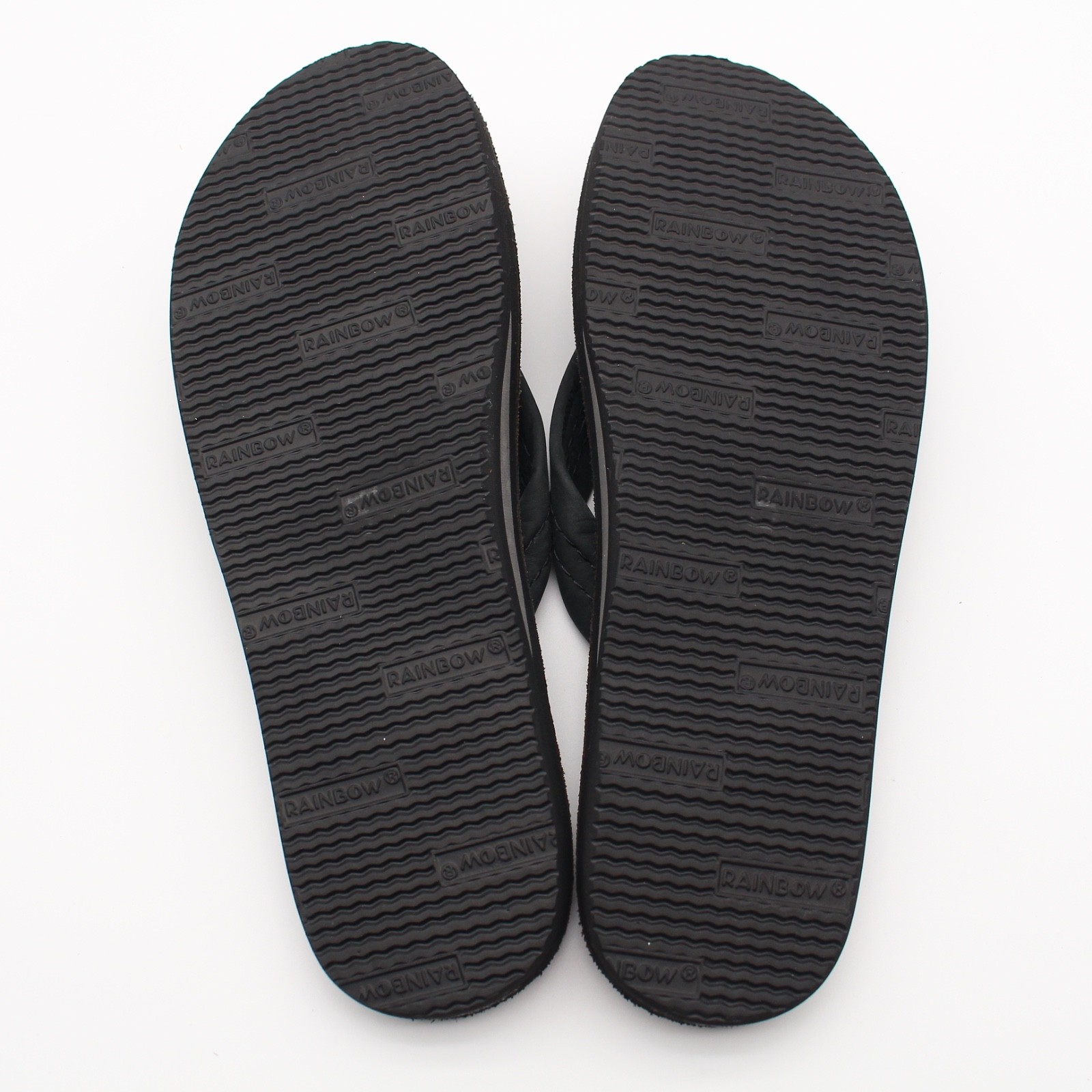 Rainbow Single Layer Classic Leather Sandals Mens… - image 8