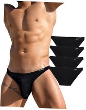 Underwear Men's 4 Pack Classic Low Rise Stretchy Hip Medium Black-4 Pack