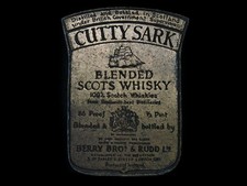 TF15109 VINTAGE 1970s  CUTTY SARK BLENDED SCOTS WHISKY  BOOZE BELT BUCKLE