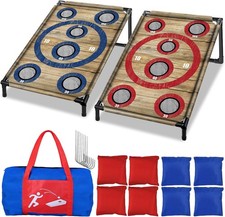 Cornhole Board Set 3x2 Ft 8 Bean Bags Portable Indoor Outdoor NZQXJXZ Toss Game