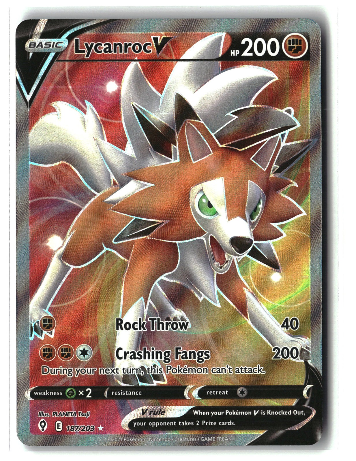 SWSH07: Evolving Skies #187/203 Lycanroc V (Full Art)