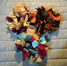 3 Handmade spandex fabric Fall Scrunchies for women and girls